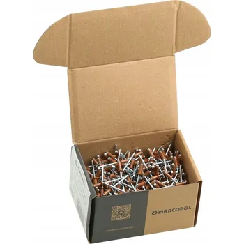 Nýt Trhací nýty al/st 4x10 zlatý dub RAL 8003 500 ks