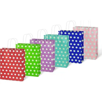 Dárková taška Taška dárková M kraft 210x270x110mm, puntík mix