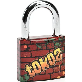 Visací zámek Zámek visací Tokoz barevný různé - Graffiti