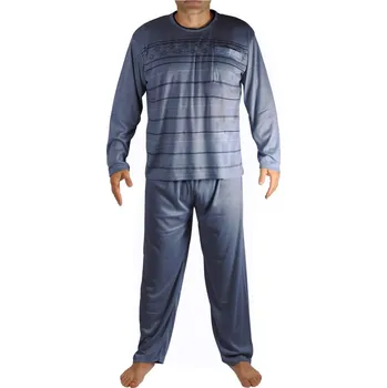 Pánské pyžamo VN LOT Milan pyžamo pánské dlouhé V1611 šedomodrá XXL
