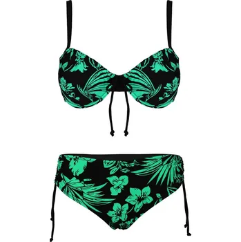 Dámské plavky Eugenie Green dámské dvoudílné plavky 484-2 L zelená