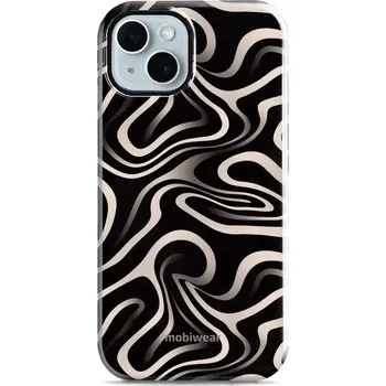 Pouzdro na mobilní telefon Odolný obal Mobiwear Elite Pro - Apple iPhone 14 - EA68E Vlnky a linky (Odolné pouzdro, obal kryt Mobiwear Elite Pro - maximální ochrana mobilu, zesílené hrany, přesné výřezy, pohodlné držení, odolná grafika, kvalitní materiály)