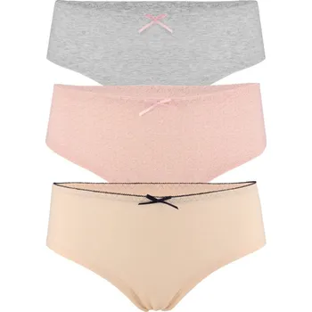 Kalhotky Vidria dámské bavlněné kalhotky 35013 3bal. XXL vícebarevná