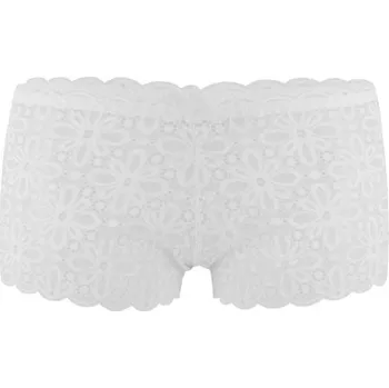 Kalhotky Pam Top krajkové šortky S bílá