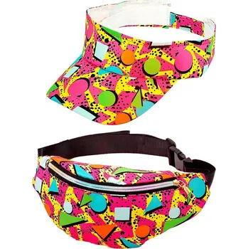 Karnevalový doplněk Barevný set ledvinka a kšilt