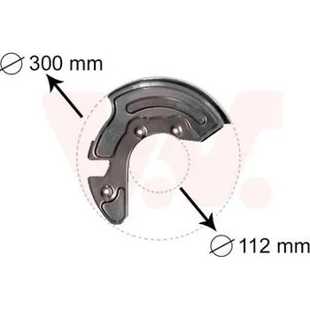 Brzdový kotouč Ochranný plech proti rozstřikování, brzdový kotouč AGB 1324OT-1