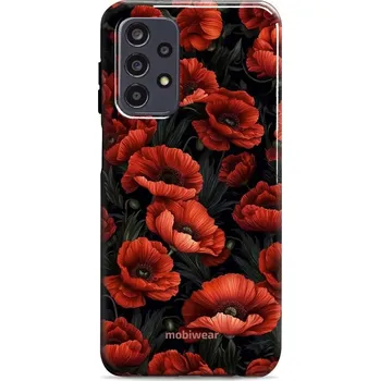 Pouzdro na mobilní telefon Odolný obal Mobiwear Elite Pro - Samsung Galaxy A23 / A23 5G - EP45E Temné červené květy (Odolné pouzdro, obal kryt Mobiwear Elite Pro - maximální ochrana mobilu, zesílené hrany, přesné výřezy, pohodlné držení, odolná grafika, kvalitní materiály)