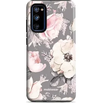 Pouzdro na mobilní telefon Odolný obal Mobiwear Elite Pro - Samsung Galaxy S20 FE - EX06E Květy na šedém pozadí (Odolné pouzdro, obal kryt Mobiwear Elite Pro - maximální ochrana mobilu, zesílené hrany, přesné výřezy, pohodlné držení, odolná grafika, kvalitní materiály)