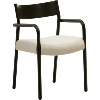 Jídelní židle Černá dubová jídelní židle Kave Home Falconera