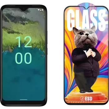 3D Ochranné tvrzené sklo na Nokia C12 Pro - Mr. Cat ESD