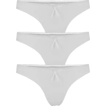 Kalhotky Memphis krajková tanga C153 - trojbal M bílá