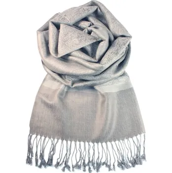 Šála Venezia kašmírový šál - pašmína 105 světle šedá