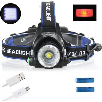 Čelovka Hurtnet Svítilna čelovka XA121 nabíjecí USB 800 lm ZOOM