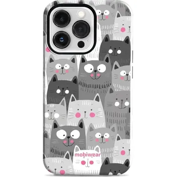 Pouzdro na mobilní telefon Odolný obal Mobiwear Elite Pro - Apple iPhone 13 Pro - E099E Kočičky (Odolné pouzdro, obal kryt Mobiwear Elite Pro - maximální ochrana mobilu, zesílené hrany, přesné výřezy, pohodlné držení, odolná grafika, kvalitní materiály)
