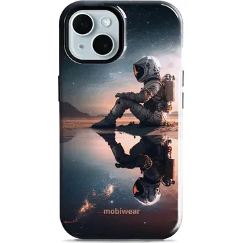 Pouzdro na mobilní telefon Odolný obal Mobiwear Elite Pro - Apple iPhone 15 - E003E Astronaut na samotce (Odolné pouzdro, obal kryt Mobiwear Elite Pro - maximální ochrana mobilu, zesílené hrany, přesné výřezy, pohodlné držení, odolná grafika, kvalitní materiály)