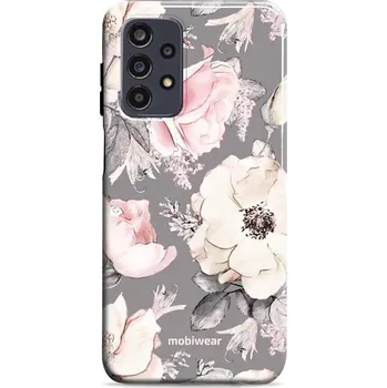 Pouzdro na mobilní telefon Odolný obal Mobiwear Elite Pro - Samsung Galaxy A23 / A23 5G - EX06E Květy na šedém pozadí (Odolné pouzdro, obal kryt Mobiwear Elite Pro - maximální ochrana mobilu, zesílené hrany, přesné výřezy, pohodlné držení, odolná grafika, kvalitní materiály)