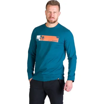 Northfinder Pánské turistické triko z organické bavlny RUSH, modrá,