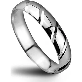 Prsten Šperky4U Pánský stříbrný snubní prsten, šíře 4 mm - velikost 69 - ZB52700-69