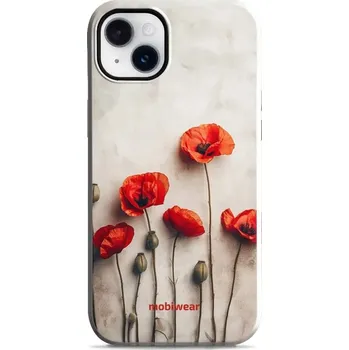 Pouzdro na mobilní telefon Odolný obal Mobiwear Elite Pro - Apple iPhone 14 Plus - EP42E Vlčí máky (Odolné pouzdro, obal kryt Mobiwear Elite Pro - maximální ochrana mobilu, zesílené hrany, přesné výřezy, pohodlné držení, odolná grafika, kvalitní materiály)