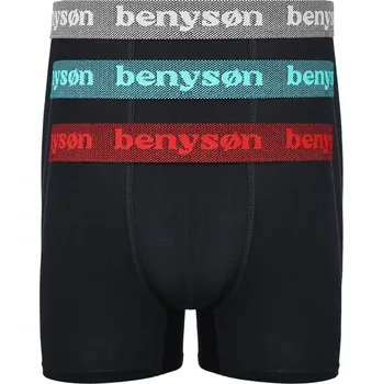 Pánské spodní prádlo Beny Mix přírodní bambusové boxerky 7018 - 3 bal. M černá