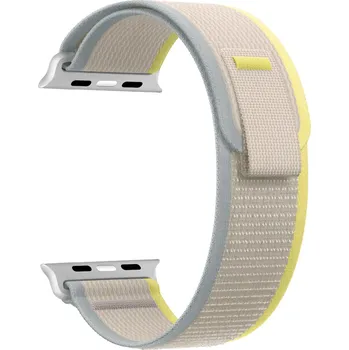 Příslušenství k chytrým hodinkám Nylonový řemínek se stahovacím poutkem pro Apple Watch 42/44/45/46/49mm Barevná varianta: Žluto-béžový