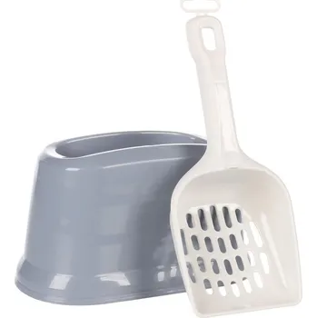 Hračka pro kočku Flamingo Lopatka s držákem šedá