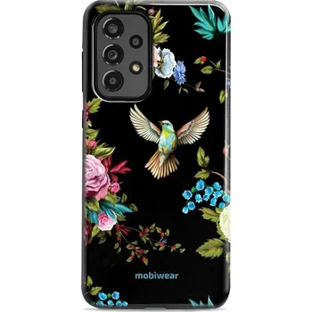 Pouzdro na mobilní telefon Odolný obal Mobiwear Elite Pro - Samsung Galaxy A33 5G - ED09E Ptáček a květy (Odolné pouzdro, obal kryt Mobiwear Elite Pro - maximální ochrana mobilu, zesílené hrany, přesné výřezy, pohodlné držení, odolná grafika, kvalitní materiály)