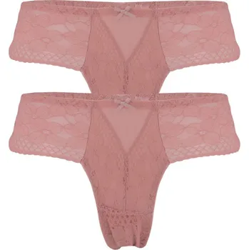 Body Veronika luxusní tanga - 2 bal. XXL tmavě růžová