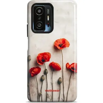 Pouzdro na mobilní telefon Odolný obal Mobiwear Elite Pro - Xiaomi 11T / 11T Pro - EP42E Vlčí máky (Odolné pouzdro, obal kryt Mobiwear Elite Pro - maximální ochrana mobilu, zesílené hrany, přesné výřezy, pohodlné držení, odolná grafika, kvalitní materiály)