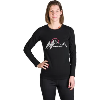 Dámské tričko Northfinder Dámské turistické triko z organické bavlny SHARI, černá, S