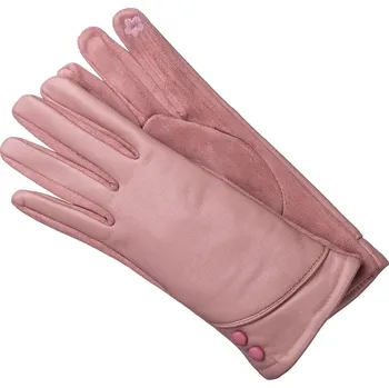 Rukavice Dámské rukavice z umělé kůže 4010-9, růžové barvy 9001932-3