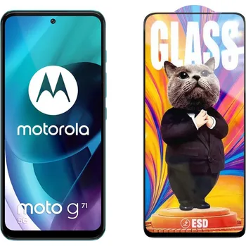 3D Ochranné tvrzené sklo na Motorola Moto G71 5G - Mr. Cat ESD