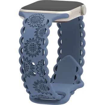 Příslušenství k chytrým hodinkám Perforované slunečnice řemínek pro Apple Watch 38/40/41/42(S10)mm Barva: Modro-Šedá