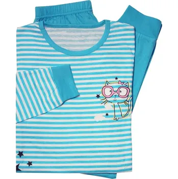 Body Dívčí bavlněné pyžamo 9-10 let světle modrá