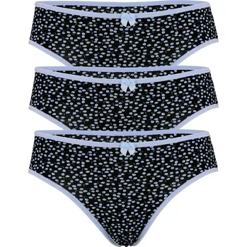 Kalhotky Rulana Bamboo klasické kalhotky 8052 - 3bal. M černá