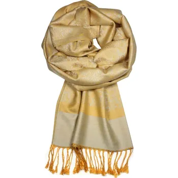 Šála Dalmina Venezia kašmírový šál - pašmína H85_94 tmavě béžová