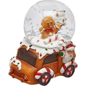 Vánoční dekorace Vánoční dekorace sněžítko perníček 1ks, 7x4,5 cm - Chlapeček