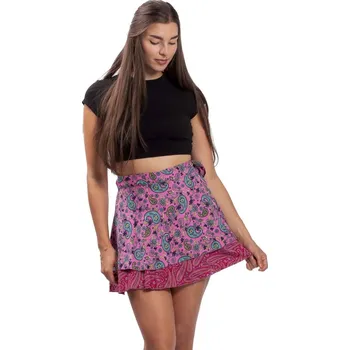 Dámské šaty INAAYA Mini Zavinovací sukně růžová