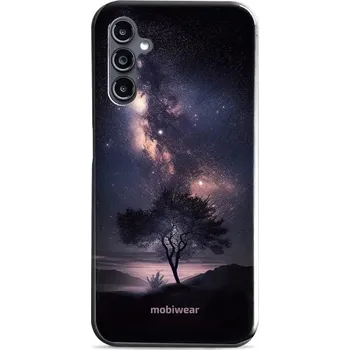 Pouzdro na mobilní telefon Odolný obal Mobiwear Elite Pro - Samsung Galaxy A14 / A14 5G - E005E Strom s galaxií (Odolné pouzdro, obal kryt Mobiwear Elite Pro - maximální ochrana mobilu, zesílené hrany, přesné výřezy, pohodlné držení, odolná grafika, kvalitní materiály)