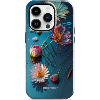 Pouzdro na mobilní telefon Odolný obal Mobiwear Elite Pro - Apple iPhone 14 Pro - E013E Květy na hladině (Odolné pouzdro, obal kryt Mobiwear Elite Pro - maximální ochrana mobilu, zesílené hrany, přesné výřezy, pohodlné držení, odolná grafika, kvalitní materiály)