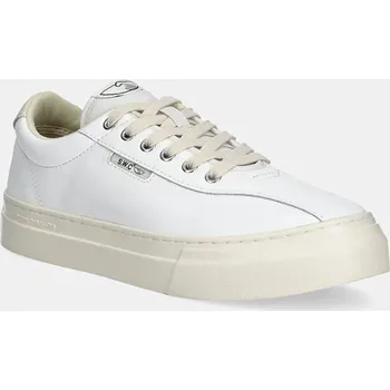 Pánské tenisky Kožené tenisky Stepney Workers Club Dellow 02 Cup Leather, 44, bílá, 00X