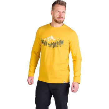 Pánské tričko Northfinder Pánské turistické triko z organické bavlny STEWART, žlutá,