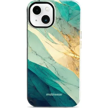 Pouzdro na mobilní telefon Odolný obal Mobiwear Elite Pro - Apple iPhone 13 - EP37E Zlatavý a zelenkavý mramor (Odolné pouzdro, obal kryt Mobiwear Elite Pro - maximální ochrana mobilu, zesílené hrany, přesné výřezy, pohodlné držení, odolná grafika, kvalitní materiály)