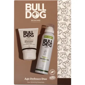 Bulldog Age Defence Bulldog Original Spray Deodorant deodorant ve spreji bez obsahu hliníku 125 ml + Bulldog Age Defence Moisturizer protivráskový krém s hydratačním účinkem 100 ml