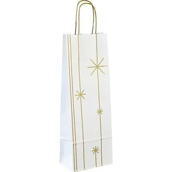 Svíčka Vánoční taška na víno Star 14x8x39