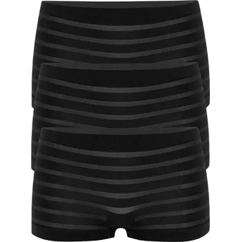 Kalhotky Dalma pruhované kalhotky s nohavičkou 3369 - 3ks M černá