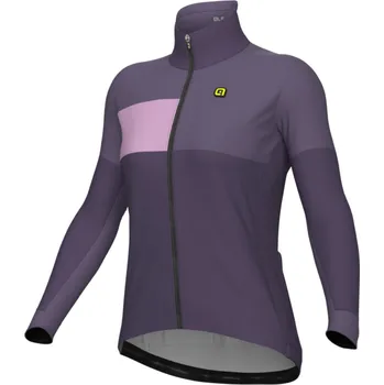 Cyklistická bunda ALÉ Cyklistická zateplená bunda - PR-E GEOMETRIC - fialová