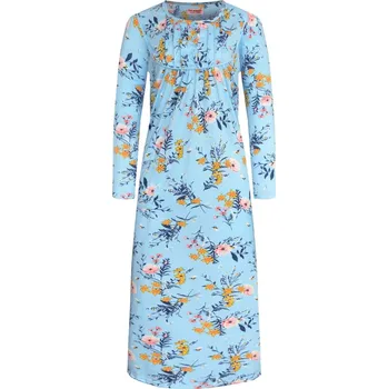 Body Velenka noční košile s dlouhým rukávem 6976 4XL světle modrá