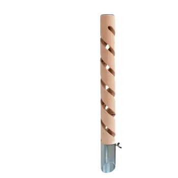 Psí pisoár - dřevo IV - nerezová patka, 40 cm