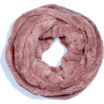 Šála Caine tunelová kožešinová šála růžová